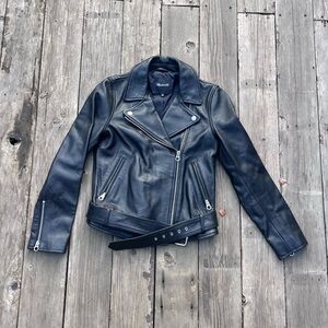 Madewell Black Leather Moto Jacket